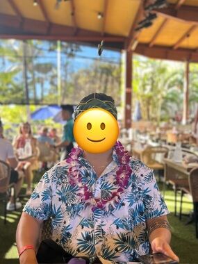 Tropical Blue Floral Men's Shirt